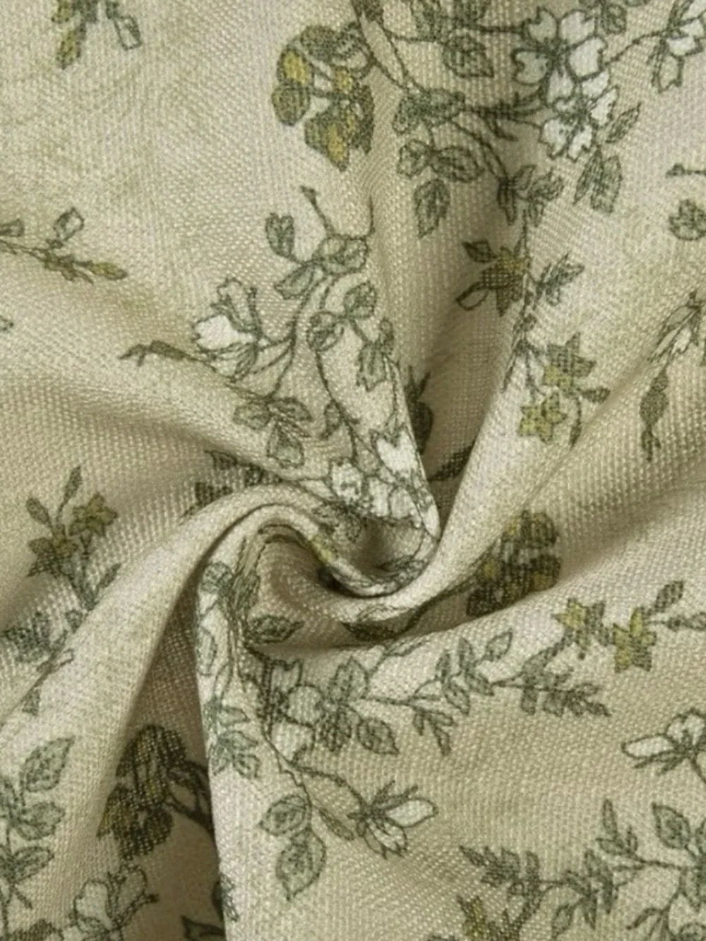 Curtains Pinch Pleat Cafe by TWOPAGES floral vintage linen 52W x 45L 2 panels